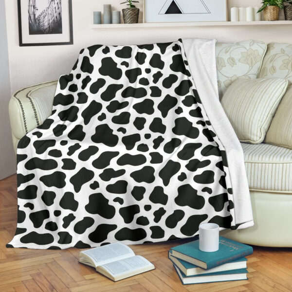 Black Cow Pattern Print Blanket