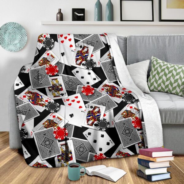 Casino Poker Print Pattern Blanket