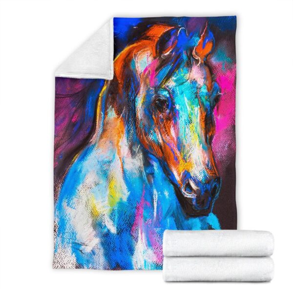 Horse Portrait Pattern Print Blanket