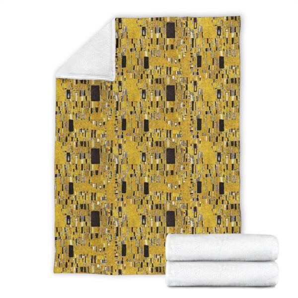 Klimt Gold Print Pattern Blanket