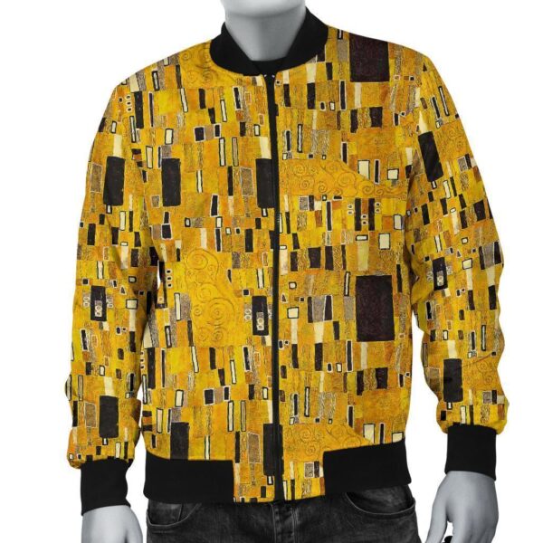 Klimt Gold Print Pattern Men’s Bomber Jacket