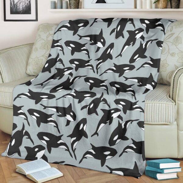 Orca Killer Whale Print Pattern Blanket