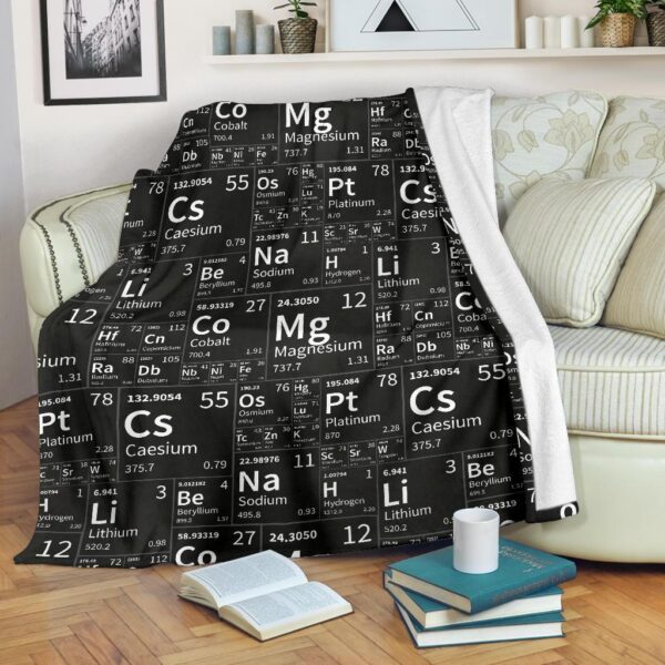 Periodic Table Science Print Pattern Blanket