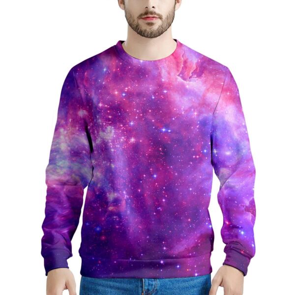 Purple Galaxy Space Men’s Sweatshirt
