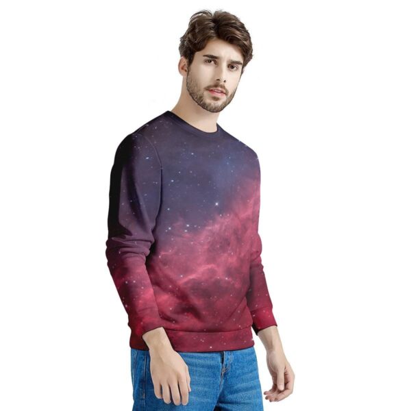 Red Cosmic Galaxy Space Men’s Sweatshirt