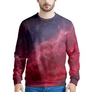 Red Cosmic Galaxy Space Mens Sweatshirt 38908129 f725 4487 a251 de0a26621bd7