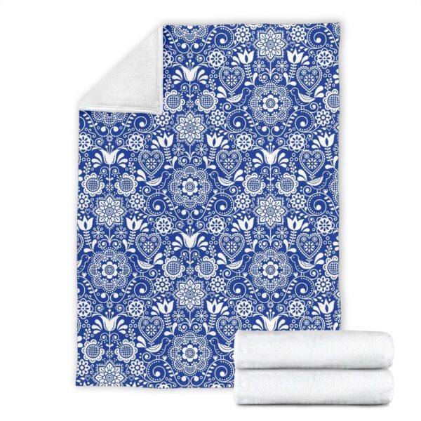 Swedish Floral Pattern Print Blanket