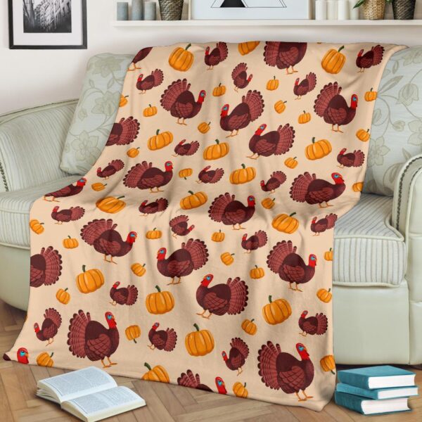 Thankgiving Turkey Pattern Print Blanket