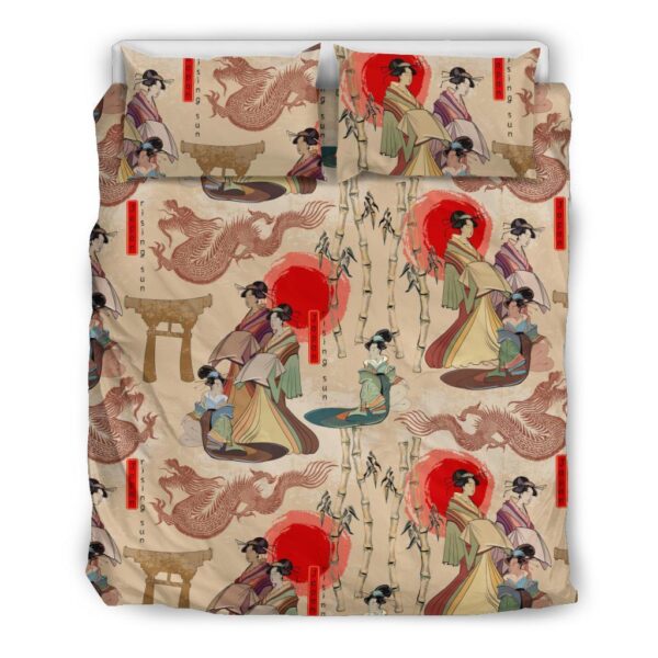Tokyo Japanese Pattern Print Duvet Cover Bedding Set