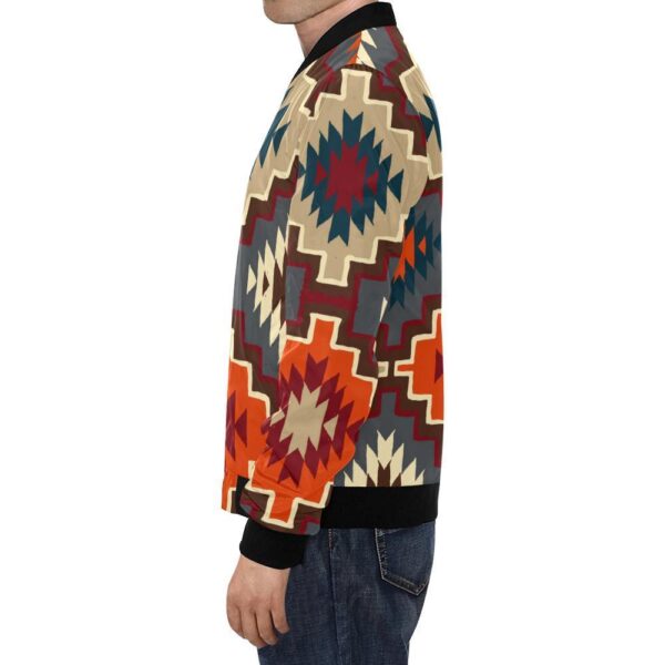 Tribal Indians Native American Aztec Navajo Print Men’s Bomber Jacket