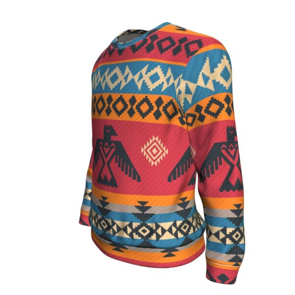 Tribal Navajo Native Indians American Aztec Print Men Crew Neck Sweatshirt