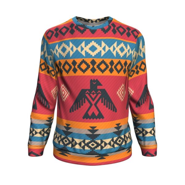 Tribal Navajo Native Indians American Aztec Print Men Crew Neck Sweatshirt