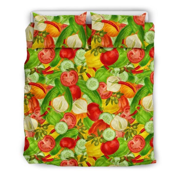 Vegan Colorful Pattern Print Duvet Cover Bedding Set