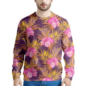 Watercolor Hibiscus Flower Hawaiian Print Mens Sweatshirt 0232feae eaa5 4db8 856a d4fe8f18c786